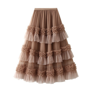 Big swing gauze skirt, dancing half skirt, heavy industry cake skirt, fluffy skirt