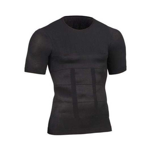 Male Chest Compression T-shirt Fitness Hero Belly Buster